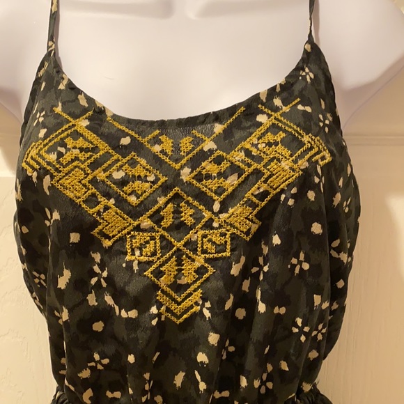 Urban Outfitters Ecote Aztec Inspired embroidered romper in black size S - Picture 2 of 10